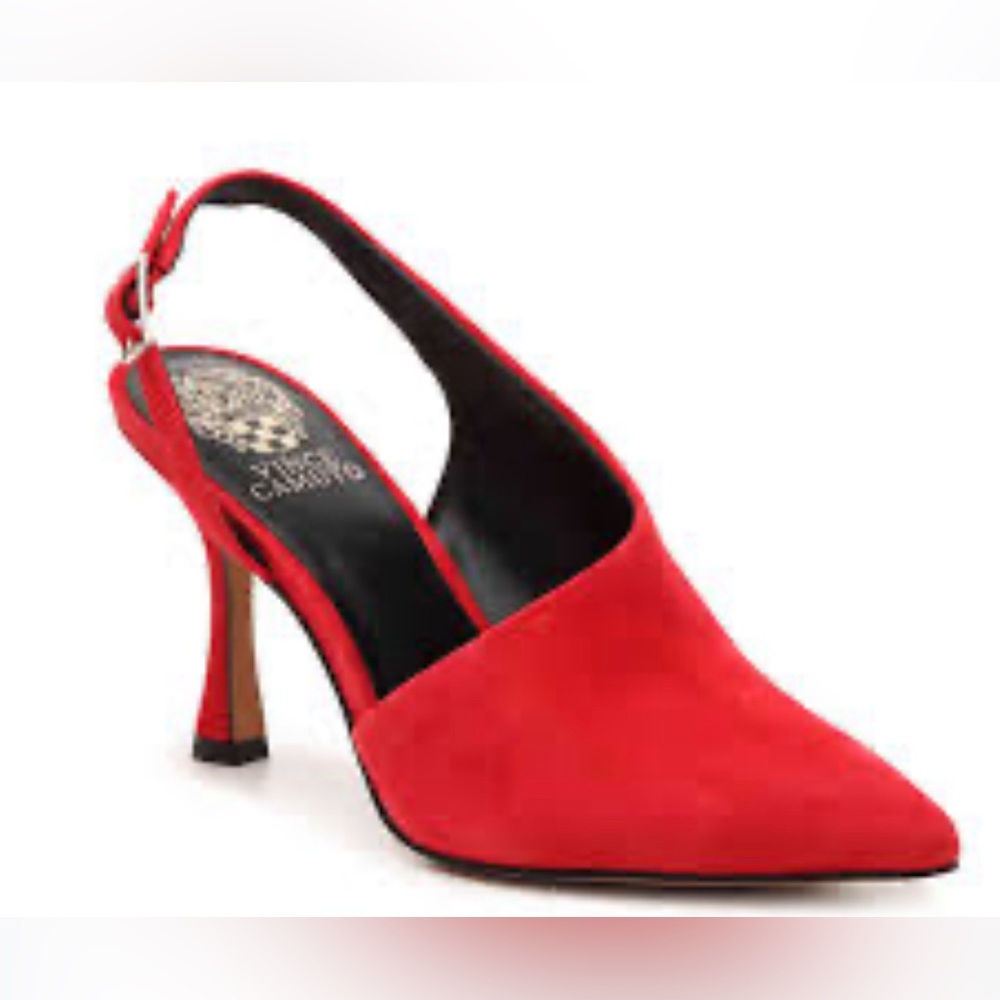 Vince Comuto Mahalda Lipstick Red suede heels Pump size 10